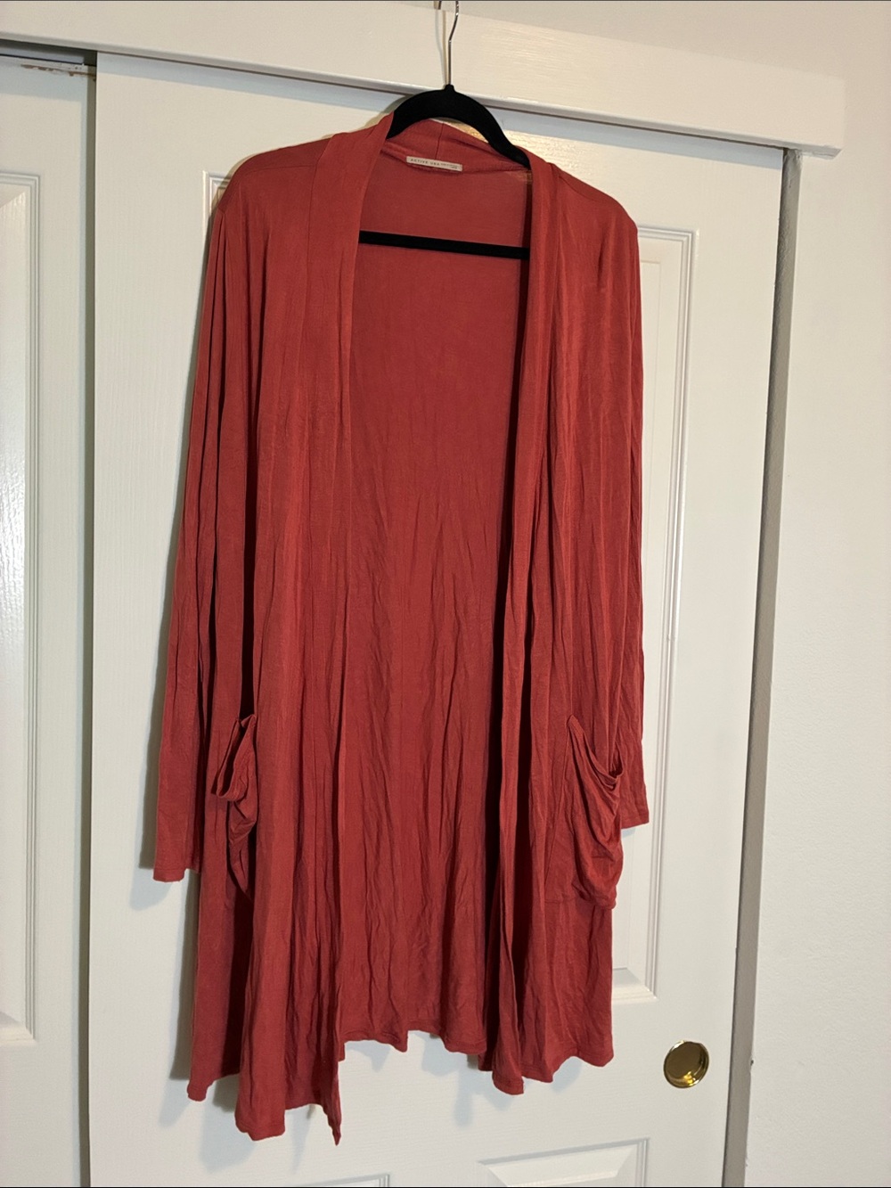 Active USA Rust Open-Front Cardigan